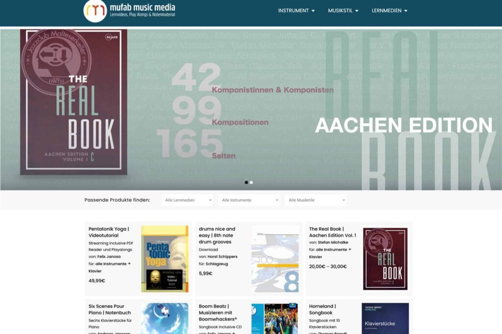 Notenmaterial für Musikstudenten und Musiker.