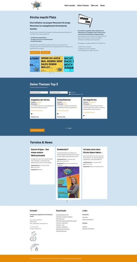 Junge Menschen, Kirche, Engagement, christliche Gemeinde, evangelischer Kreis Aachen.