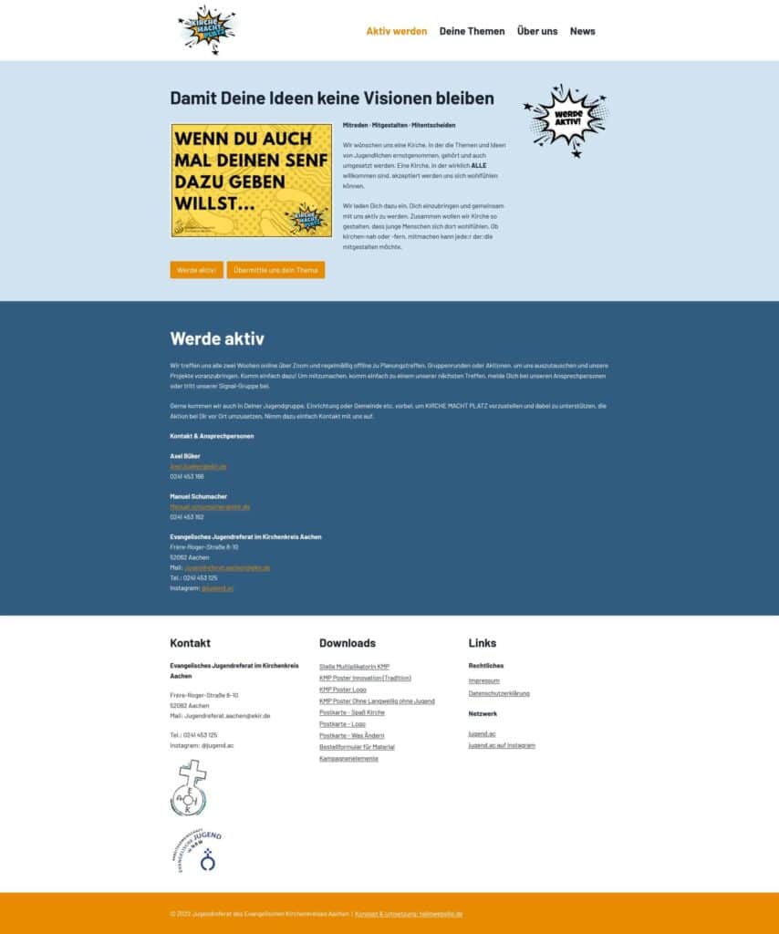 Alt-Text: Jugendgruppenfoto bei kirchlicher Aktivität in Aachen, Jugendliche mit modernen Accessoires.