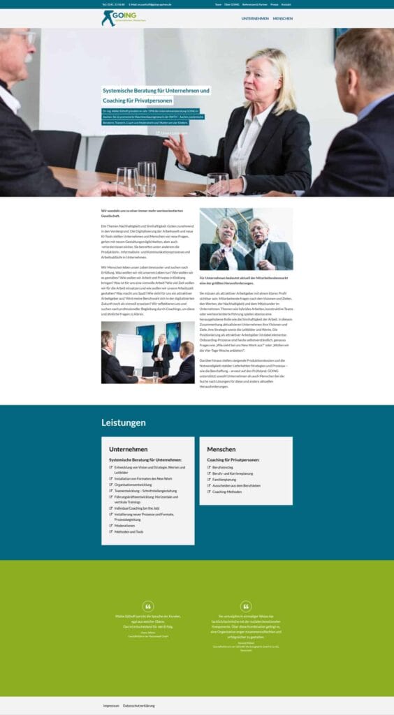 Professionelle systemische Beratung und Coaching für Firmen und Privatkunden in Aachen und Umgebung.