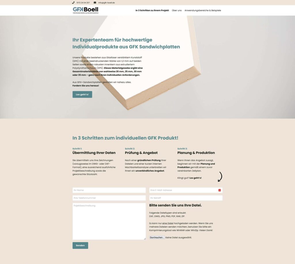 Hochwertige GFK Sandwichplatten individuell anpassbar, widerstandsfähig & langlebig. Optimale Lösung für verschiedene Bauprojekte.