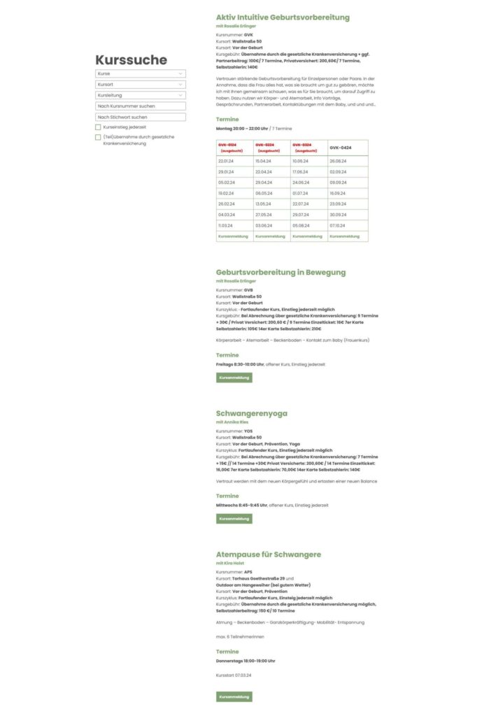 Hallowebsite bietet Geburtsvorbereitungskurse, Schwangerenyoga und Atempausen für Schwangere in Berlin.