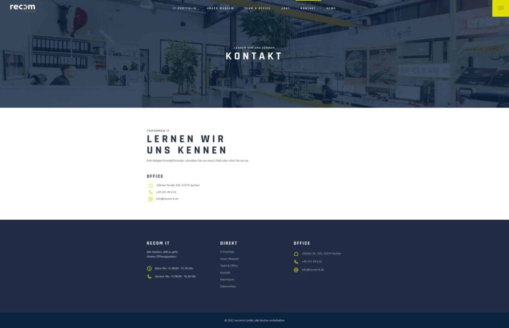 Moderne Arbeitsumgebung in Aachen.