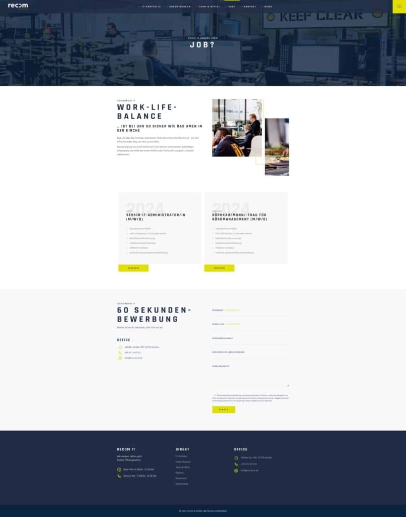 Moderne Webdesign für IT-Unternehmen in Deutschland.