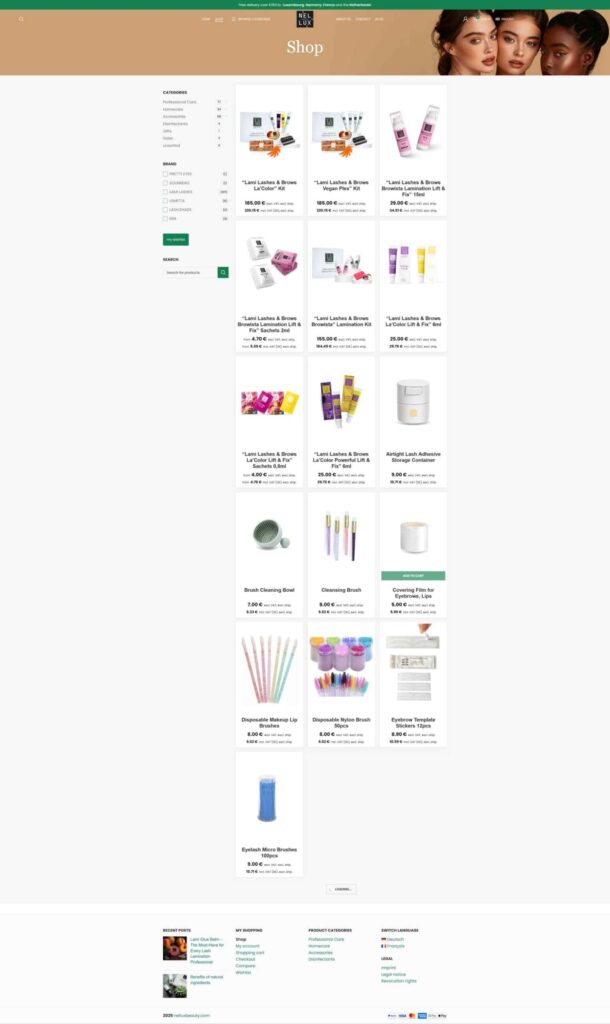 Hochwertige Wimpern und Augenbrauenstyling Produkte online.